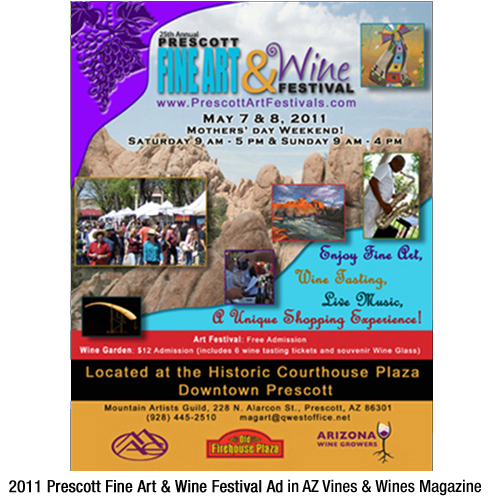 Prescott Fine Arts & Wine festival ad