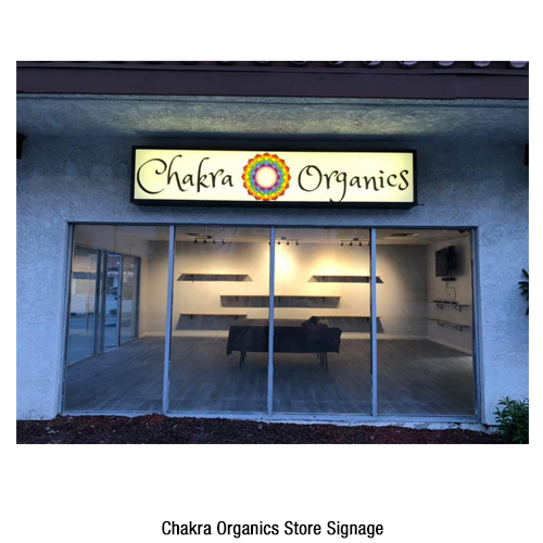 Chakra Organics Store Signage