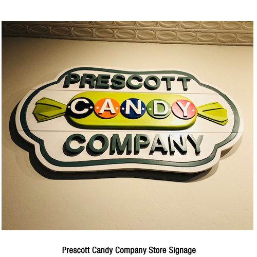 Prescott Candy Co Store Signage